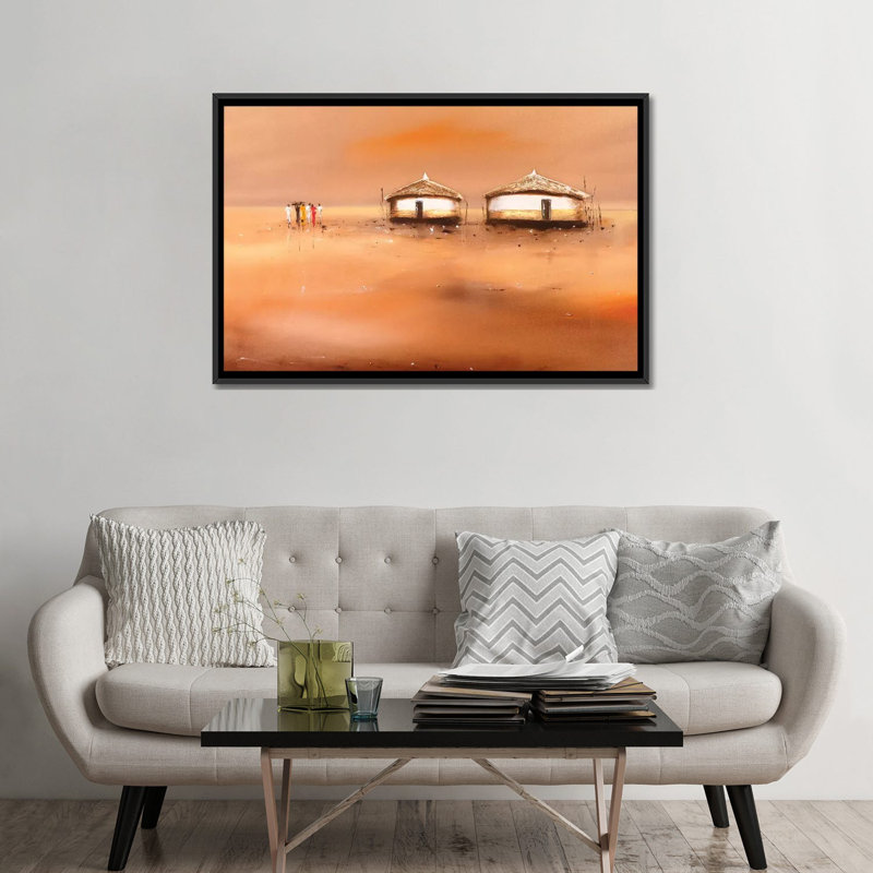 «On the Waterfront III», impression sur toile, H 18 po x l 26 po x P 1,5 po, Toile avec cadre noir, Pas de tapis