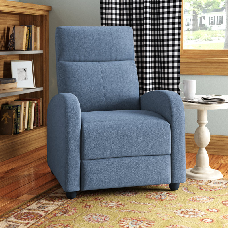Fauteuil inclinable large de 28,8 po Kraker, Mélange de polyester bleu