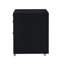 Classeur noir lustré avec 3 compartiments de tiroir - H 18 po x 22 po 28 po, sans assemblage, 62 lb, roulettes pour faciliter la manipulation des tiroirs, commodité incluse