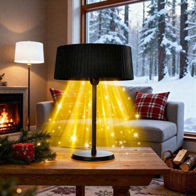 1500W Tabletop Outdoor Patio Heater, Ip55 Waterproof & Tip-Over Protection For Garden, Balcony, Garage,Brown