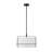 2-Light Steel Pendant Light with Fabric Shade