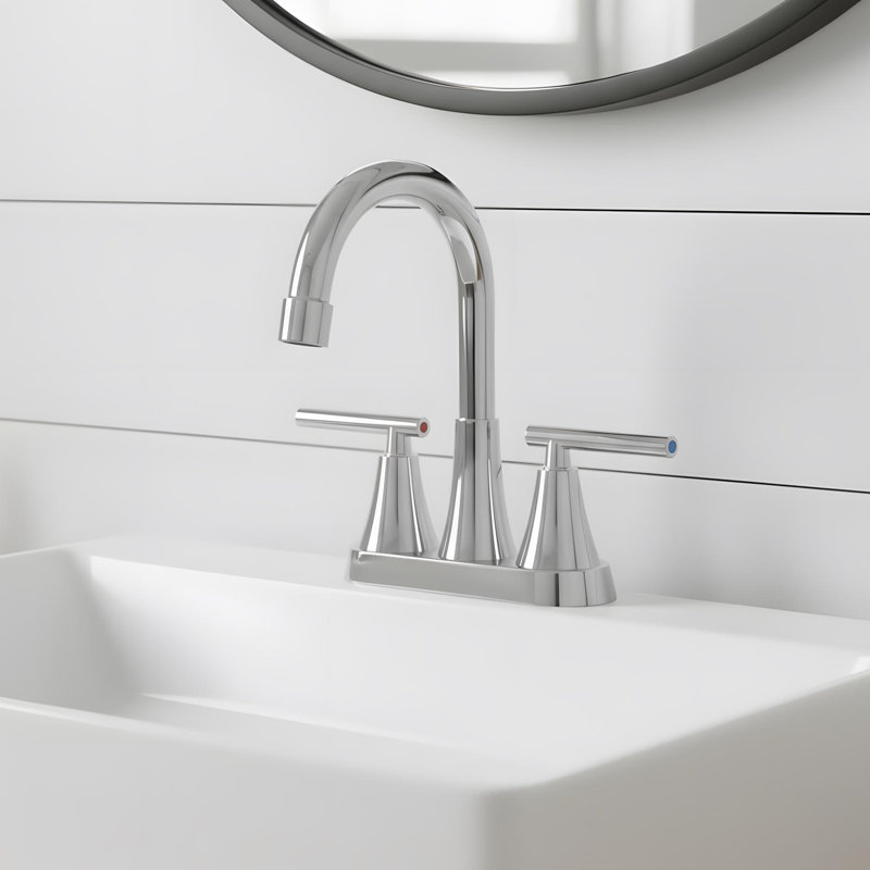 Robinet de salle de bain 7,8 "avec 2 poignées, Chrome chrome