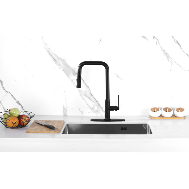 ABTIABGY Pull Down Kitchen Faucet, Matte Black