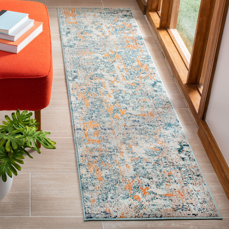 Eustace Abstract Hand Woven Area Rug, Runner 61 x 244 cm