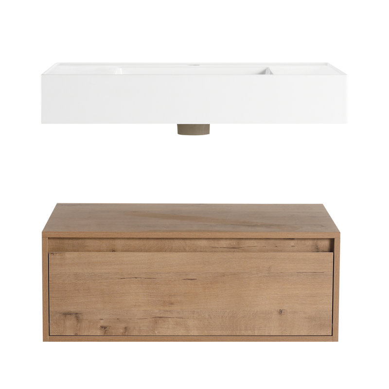 Meuble-lavabo de 30 pouces avec lavabo en résine et matériaux de construction - Stabilité, qualité de fabrication et durabilité