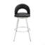 Tabouret de comptoir pivotant en acier inoxydable brossé et similicuir noir-1464174070-1464174069-1464174074