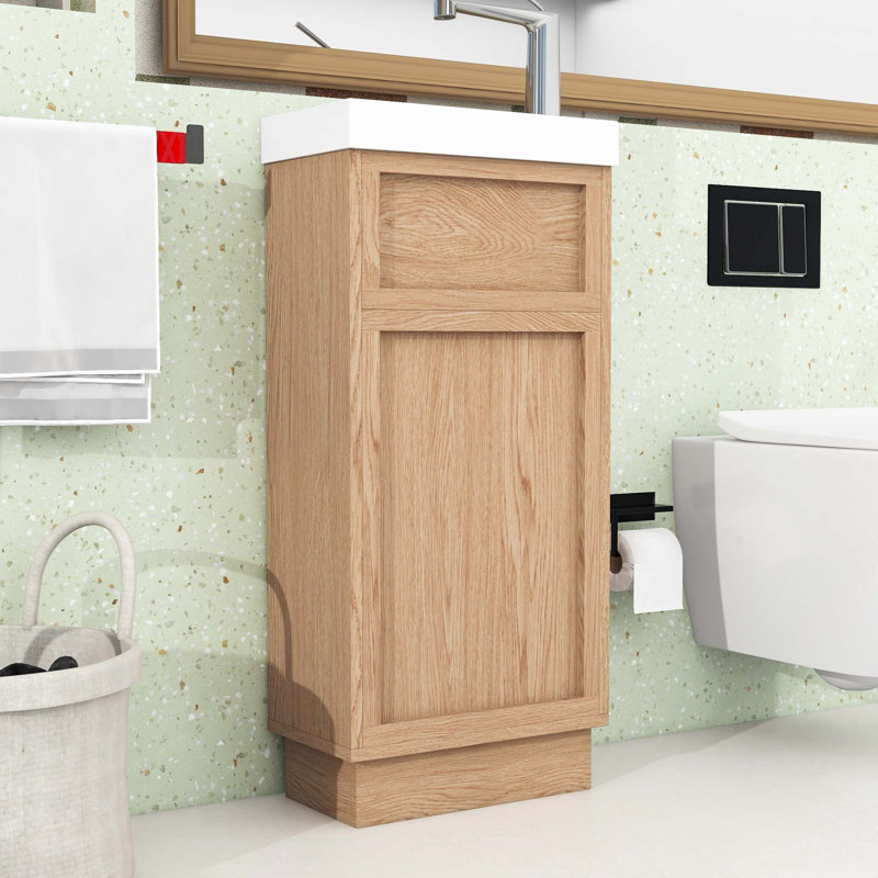 Meuble-lavabo avec lavabo réversible et tablette réglable