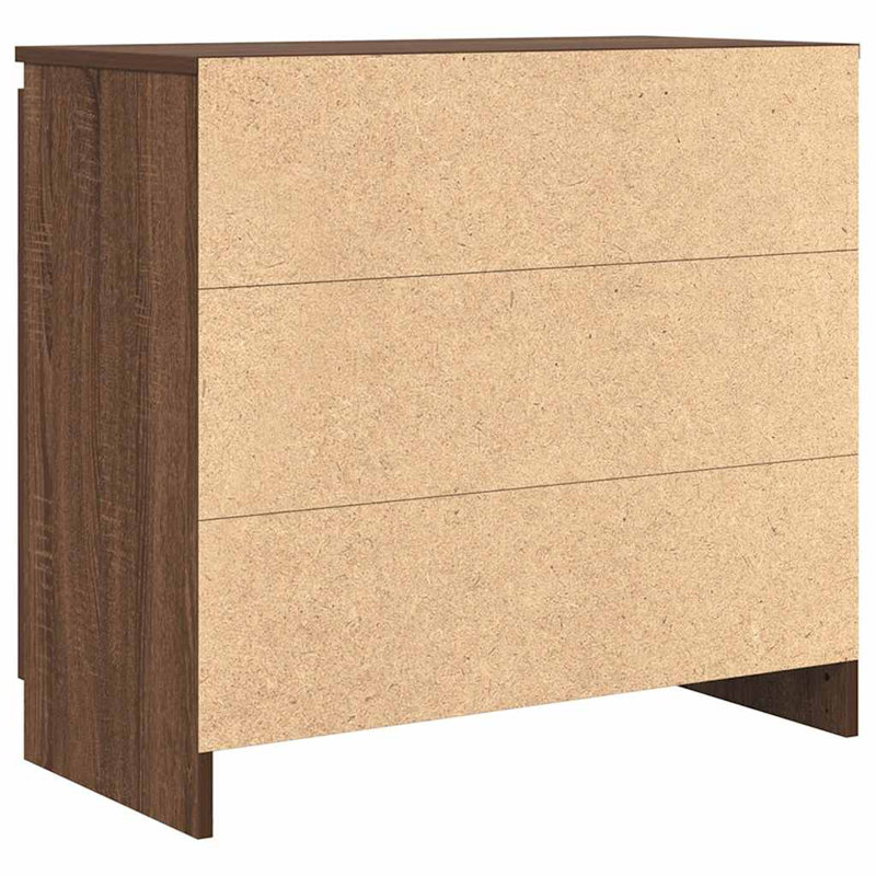 Sideboard With Drawer 71X35x65 Cm Engineered Wood, Brown Oak