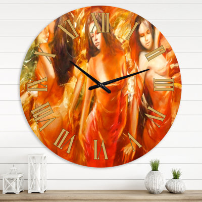 Dancing Déesse I - Horloge murale moderne