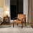 Asmat 24.5" W Mid-Century Modern Faux Leather Armchair with Solid Wood Legs-465920549