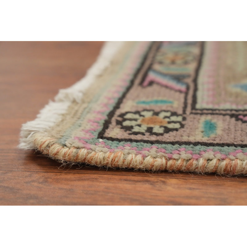 Tapis traditionnel en laine à motif géométrique 8 x 11