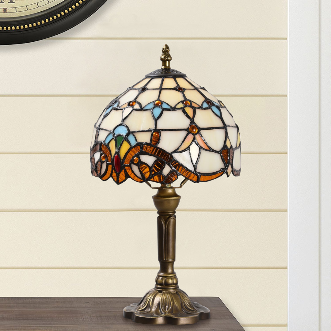 Steelman 14.6" H Antique Bronze Table Lamp Bedroom Nightstand Home Decor Comes With 1 LED Bulb Darby Home Co Shade 