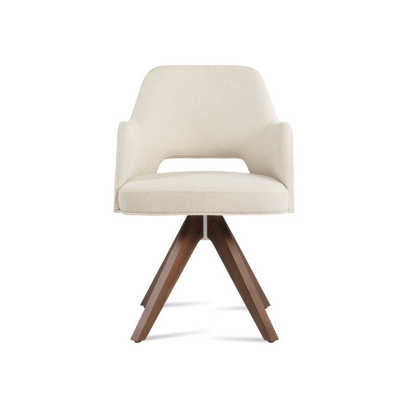 Fauteuil pivotant Marash, Noyer
