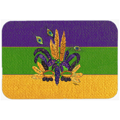 East Urban Home Mardi Gras Feather Mask Glass Cutting Board