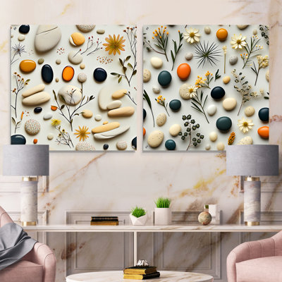 Giorgi - Abstract Botanicals Acrylic Wall Art Glass Set Of 2