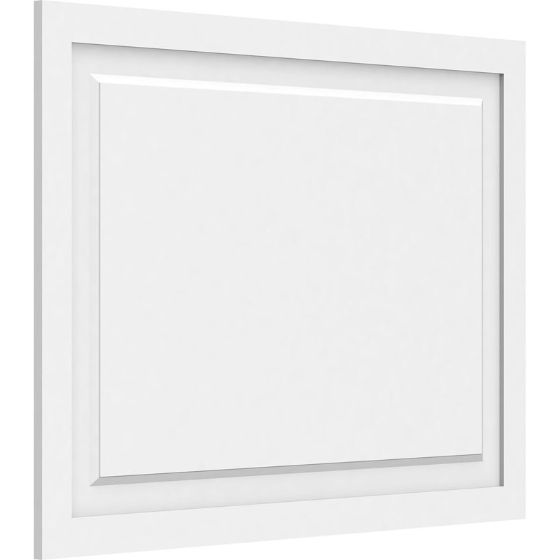 Panneau mural Harrison 3D en blanc, H 28 po x l 38 po x P 0,63 po