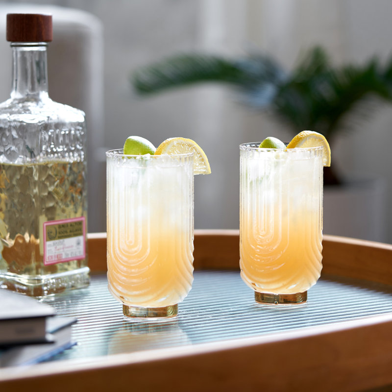 Gatsby Gold-Plated Highball Glasses Set of 2