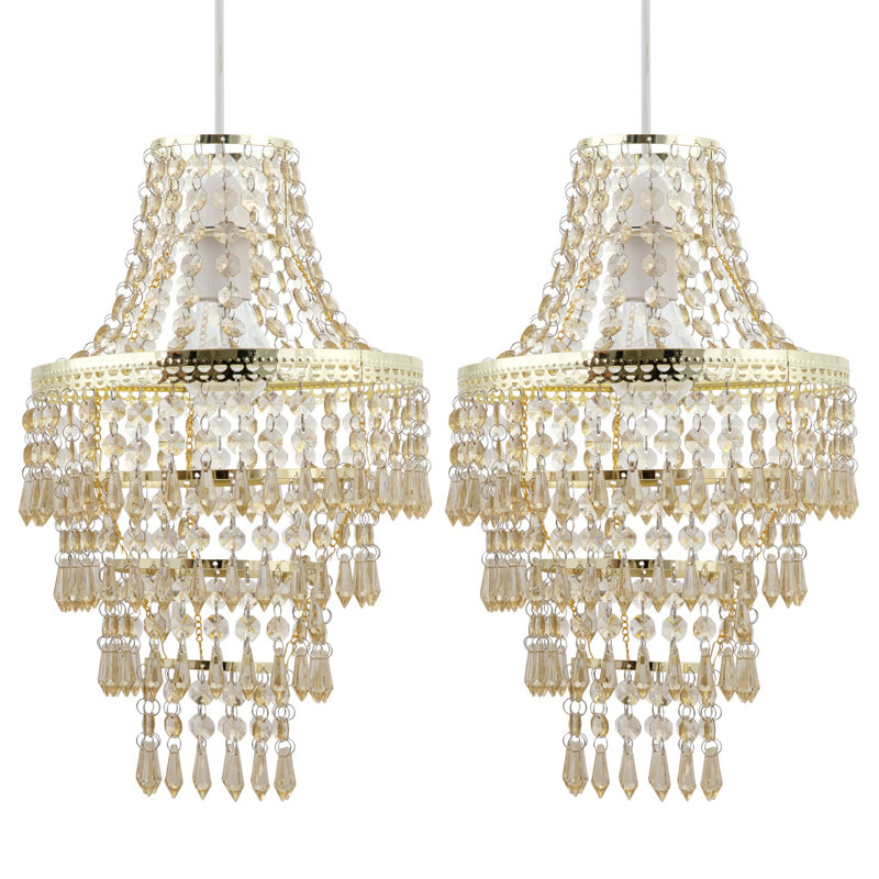 35cm H Plastic Novelty Pendant Shade ( Uno ), Amber