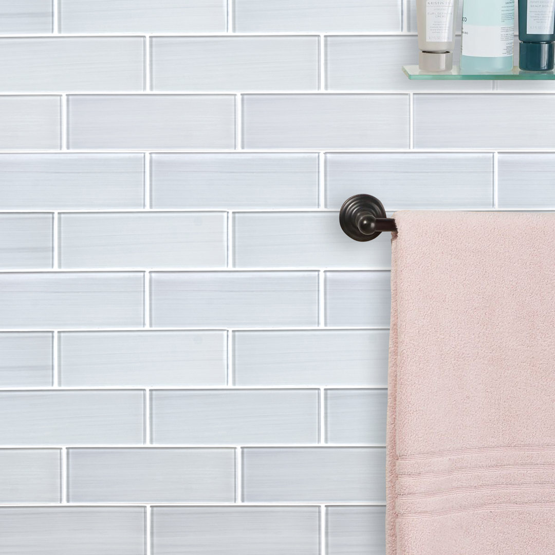 Premium Hand Painted 4" x 12" Straight Edge Glass Subway Tile WS Tiles® 