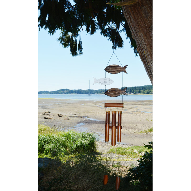 Carillon à vent en bambou fun fish