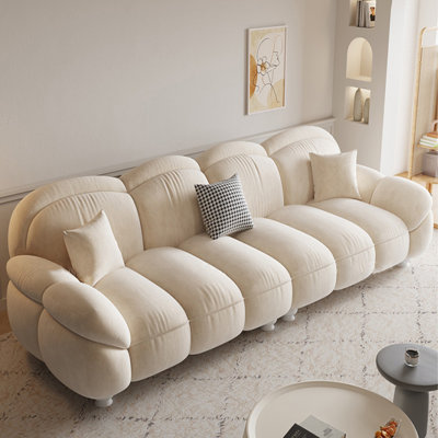Coussin modulaire beige en polyester