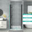 32 - 33.5 in.W x 72 in.H Bi-Fold Frameless Glass Shower Door, Folding Farmless Shower Door-100674059