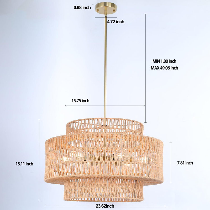 Lustre 6 lumières Boho