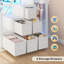 Lit superposé (1 place et 1 place) avec escalier de rangement, 8 tiroirs, tête de lit avec station de recharge, blanc-1099578336