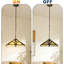 Luminaire suspendu en vitrail, style géométrique Mission