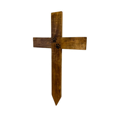 Paw Stake Cross - Natural