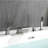 2 Handle Deck Waterfall Faucet with Diverter-104735845