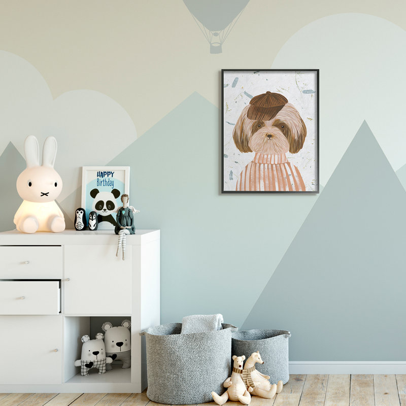 « hipster dog sueur caniche drôle animal » par melissa wang-impression sur dessin, H 30 po x l 24 po x P 1,5 po