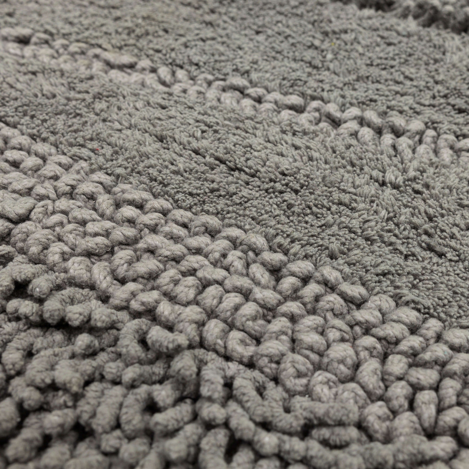Laverne Solid Cotton Bath Rug, 24" W x 60" L, Cool Gray