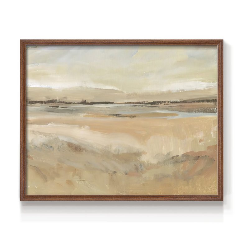 «Earth Tone Landscape II», reproduction encadrée, Noyer, H 16 po x l 20 po