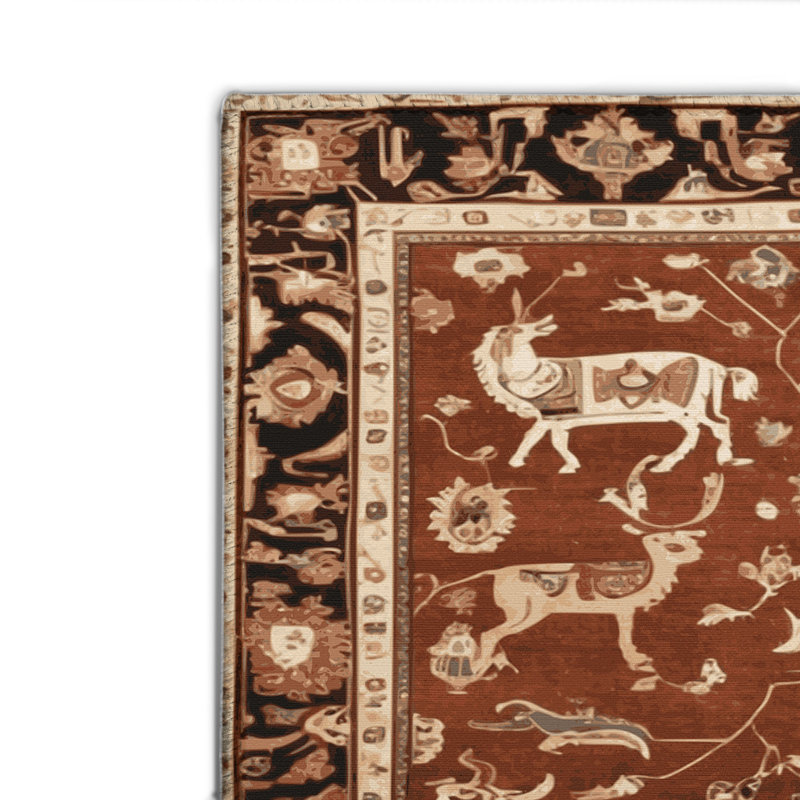 Tapis d'intérieur et d'extérieur brun Persian, Rectangulaire 2 pi x 3 pi