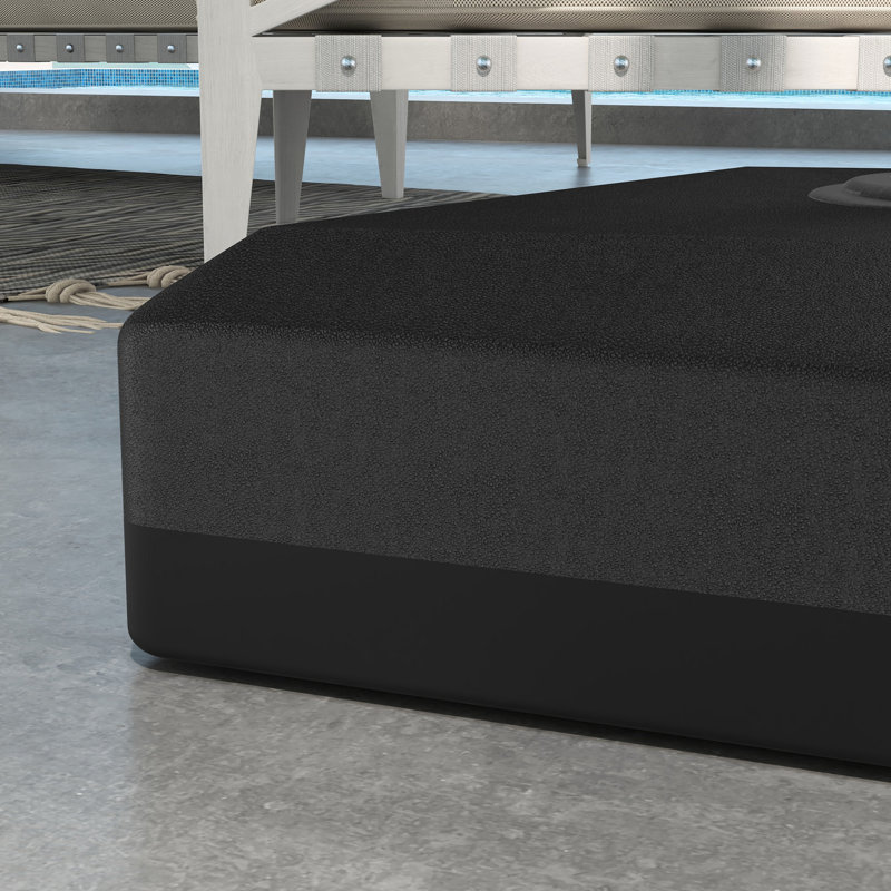 Base de parasol pour parasol en porte-à-faux 84d-110v02, 330 lb Capacité, base à finition noire, remplissable, robuste avec roulette de levage, coussins réglables,