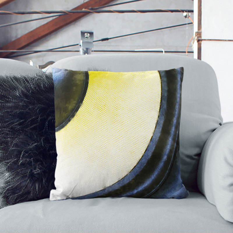 Yellow Speaker Square Throw Cushion, 55cm H x 55cm W x 20cm D