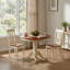Ensemble table et chaises rondes en hévéa noir avec 2 chaises ergonomiques. Parfait pour les petits espaces. Montage facile. Finition nécessitant peu d'entretien.