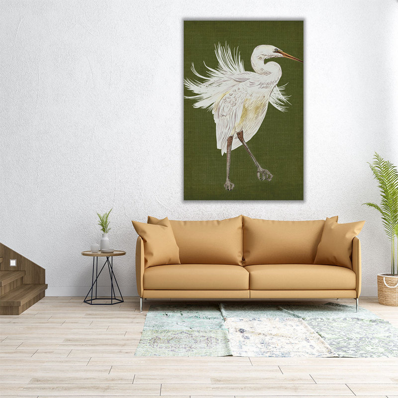 Heron Plumage I - reproduction d'art sur toile, H 30 po x l 20 po