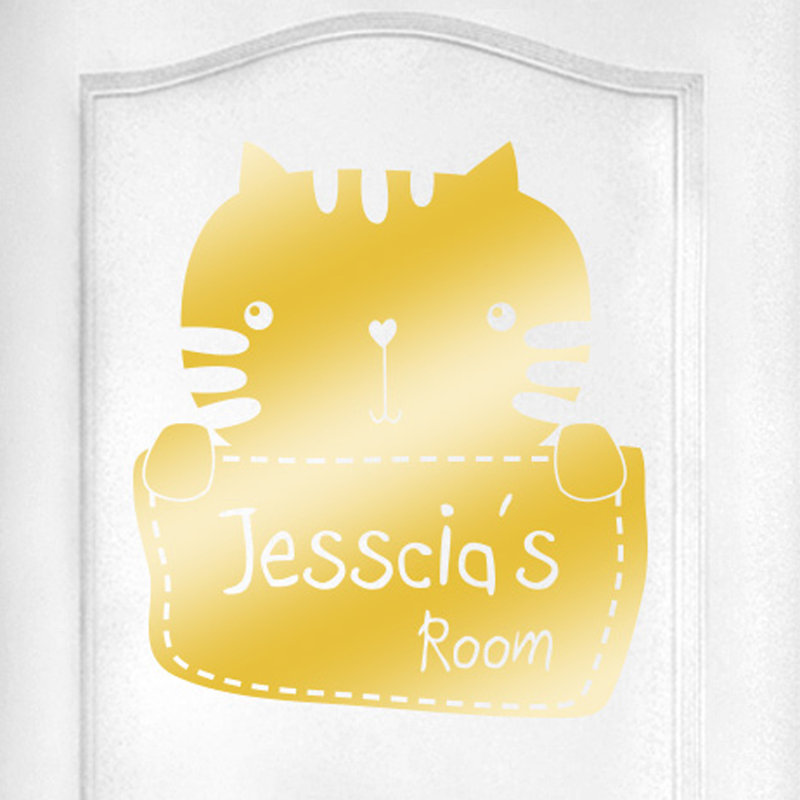 Animals Wall Decal, Shiny Gold