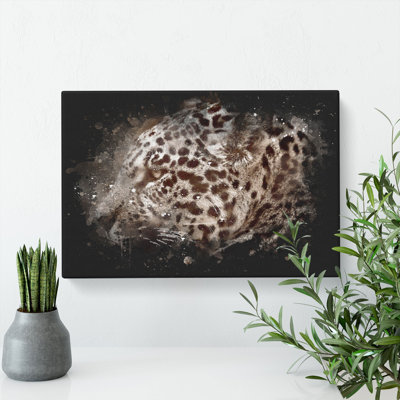 Jaguar Paint Splash - Wrapped Canvas
