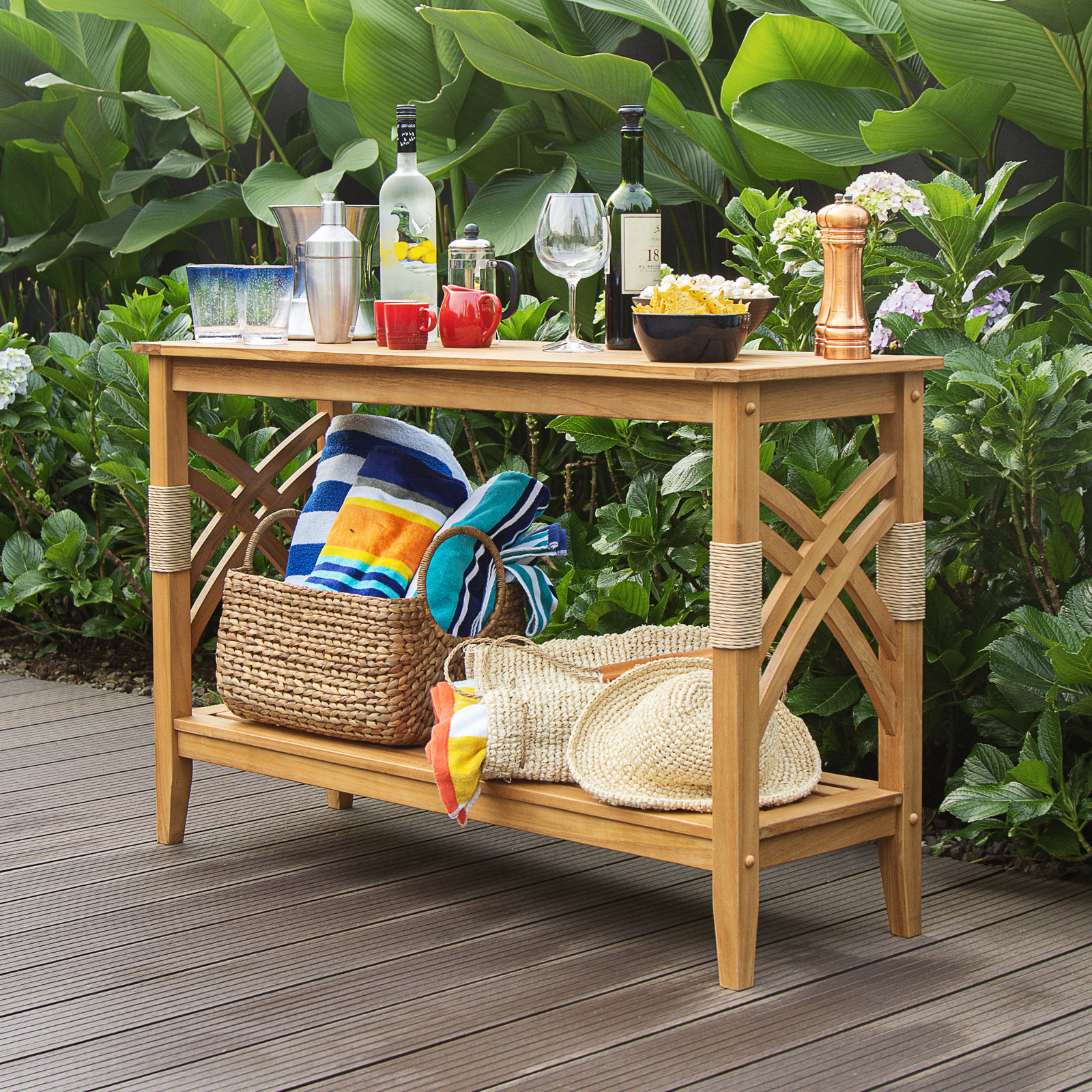 Davida 47" Teak Patio Table