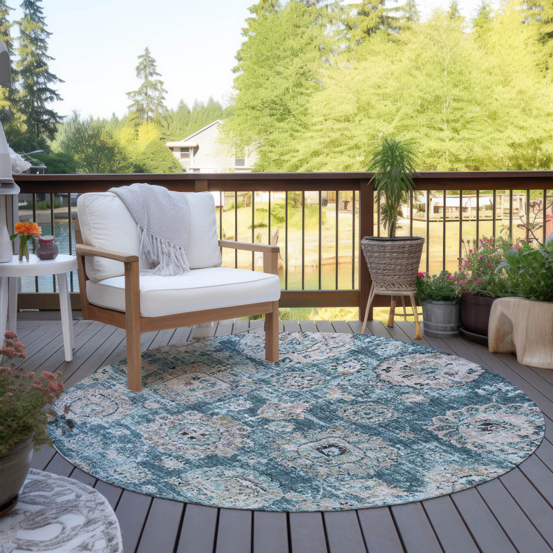Tapis intérieur / extérieur Ivayla, Rond 8 pi