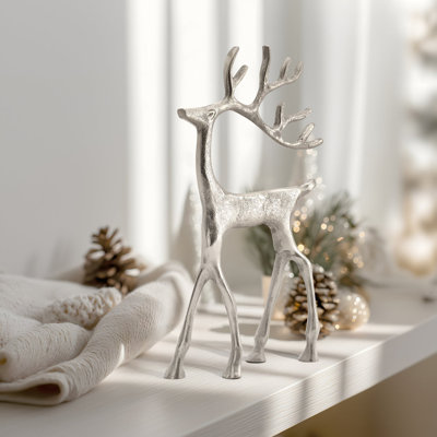 Sculpture de cerf en aluminium 12 po Arden