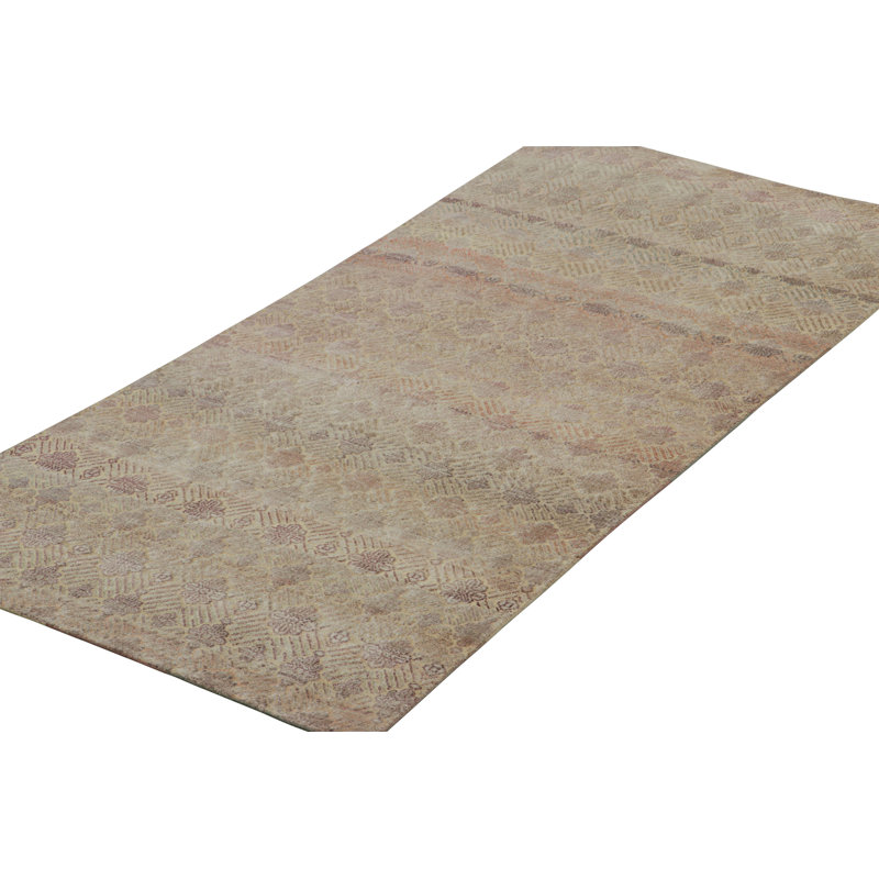 Handmade Silk and Wool Area Rug