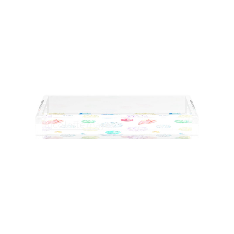  Plateau décoratif Jewel, H 2 po x l 12,5 po x P 7,75 po