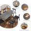 Ensemble de table de salle à manger 7 pièces 7 pièces avec 6 chaises en similicuir-116240323-116240319-116240321