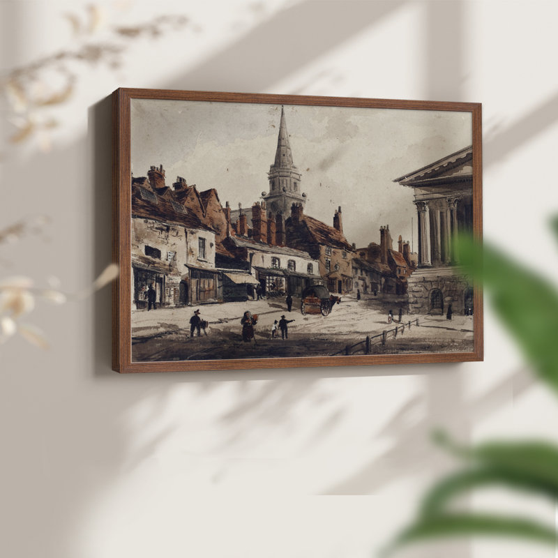 Paysages rétro-CLxx - reproduction encadrée, Noyer, H 11 po x l 14 po