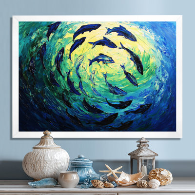 Thon nageant - requin, art mural
