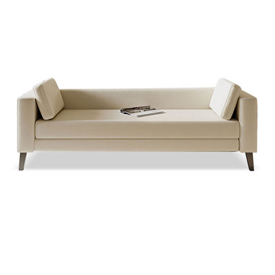 Khaki Modern Wood Upholstered  Bedroom and Entry Fabric Long Bench